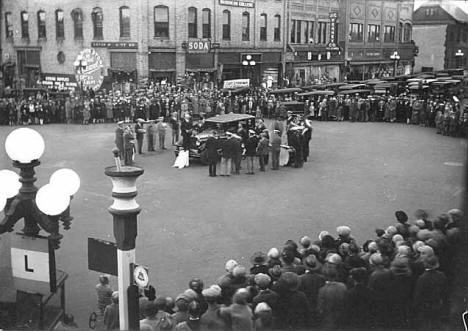 Lindbergh visit festivities, Little Falls Minnesota, 1927