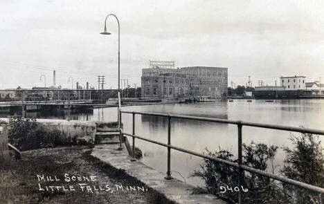 Mill scene, Little Falls Minnesota, 1930's