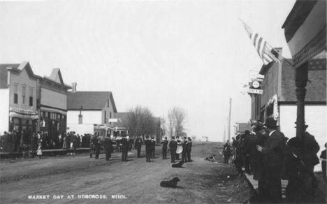 Market day, Norcross, Minnesota, 1907
