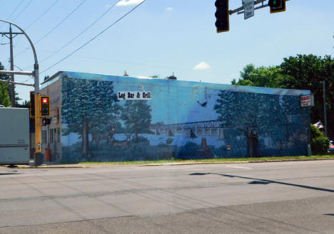 Mural on the side of the Log Bar, Royalton Minnesota, 2020