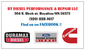 BT Diesel Repair, Royalton Minnesota