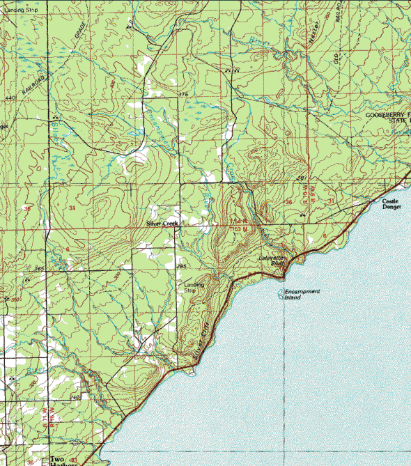 Topographic map of the Silver Creek Minnesota area