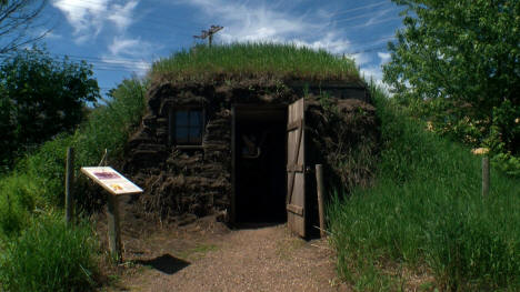 Replica of Laura Ingalls first home in Walnut Grove Minnesota, 2021