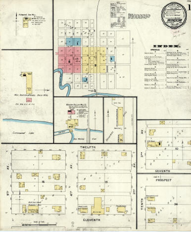 Sanborn Fire Insurance map of Windom Minnesota, 1894