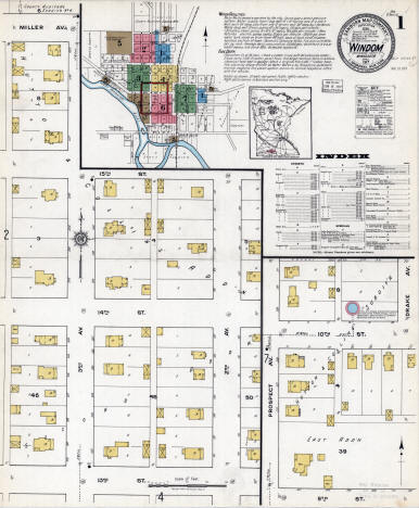 Sanborn Fire Insurance map of Windom Minnesota, 1917