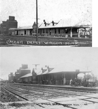 Omaha Railroad Depot, Windom Minnesota, 1910's