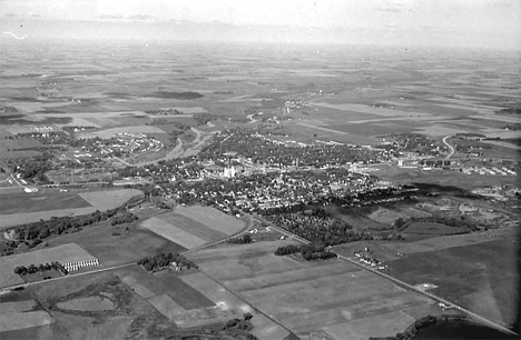 Aerial view, Windom Minnesota, 1962