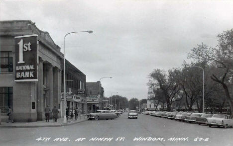 4th Avenue at 9th Street, Windom Minnesota, 1950's