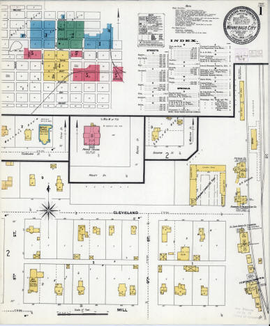 Sanborn Fire Insurance map, Winnebago Minnesota, 1905