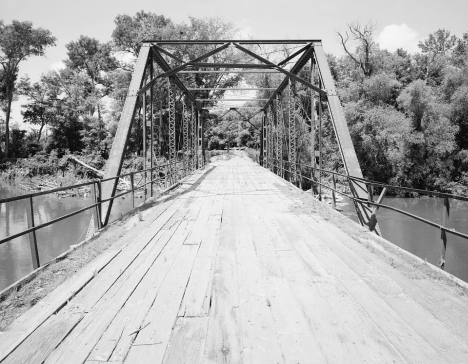 Old County Road 28 Bridge over the Red River near Wolverton Minnesota, 1968