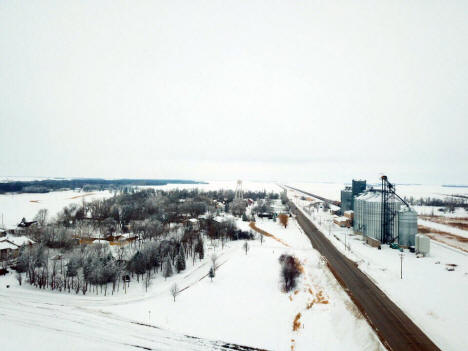 Drone view of Wolverton Minnesota, 2018