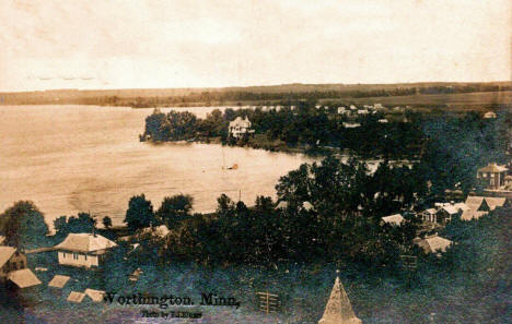 Birds eye view, Worthington Minnesot, 1906