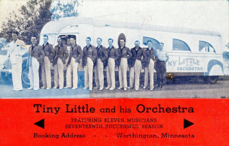 Tiny Little and his Orchestra, Worthington Minnesota, 1943