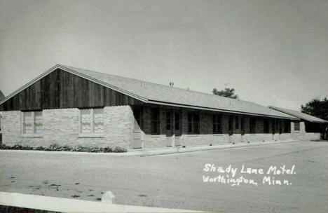Shady Lane Motel, Worthington Minnesota, 1950's