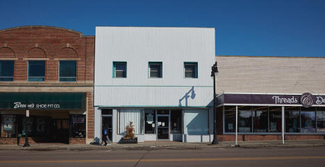 Downtown block in Worthington Minnesota, 2020