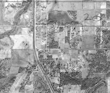 Aerial photo, Wyoming Minnesota, 1938