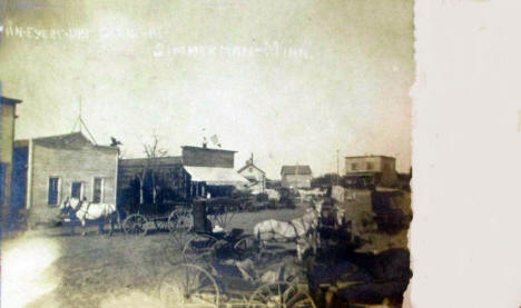 Street scene, Zimmerman Minnesota, 1907