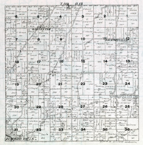 Plat map of Gillford Township in Wabasha County Minnesota, 1916