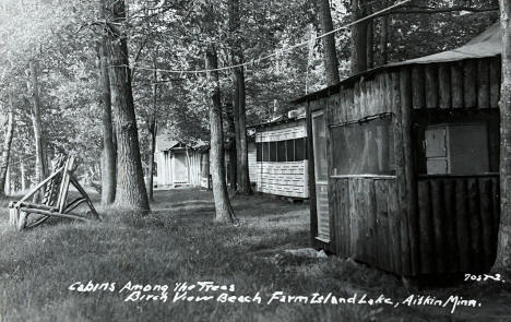 Birch View Resort on Farm Island Lake, Aitkin, Minnesota, 1950s