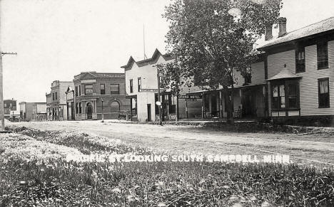 Pacific Street looking south, Campbell, Minnesota, 1910