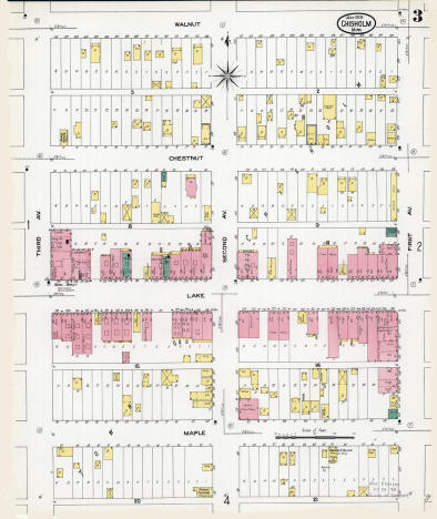 Sanborn Fire Insurance Map of Chisholm, Minnesota, 1909