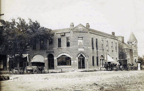 Street scene, Claremont, Minnesota, 1910s