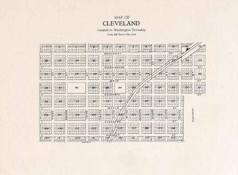 Plat map of Cleveland, Minnesota, 1928