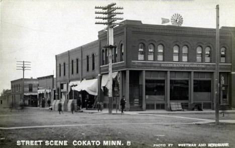 Street scene, Cokato, Minnesota, 1908