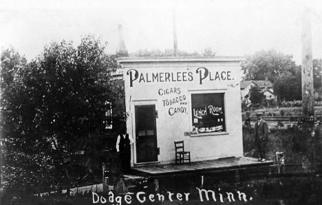 Palmerlee's Cigars, Tobacco, and Candy, Dodge Center, Minnesota, 1910s