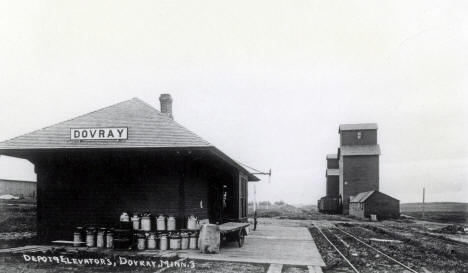 Chicago, St. Paul, Minneapolis and Omaha Railway Depot, Dovray, Minnesota, 1910