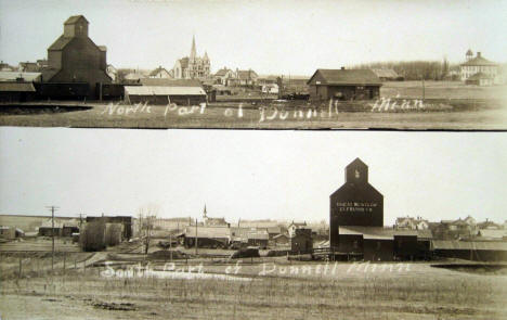 Two views of Dunnell, Minnesota, 1910s