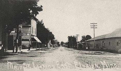 Main Street looking east, Elysian, Minnesota, 1917