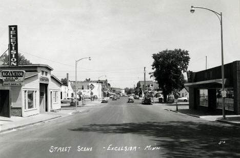 Street scene, Excelsior, Minnesota, 1950s