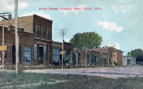 Front Street looking west, Eyota, Minnesota, 1910s