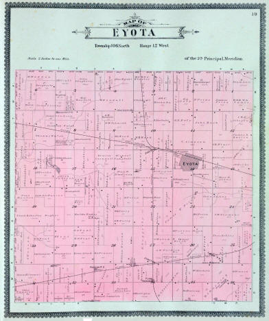 Plat map from Standard Atlas of Olmsted County Minnesota, 1896