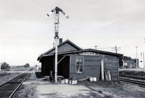 Chicago and Northwestern Depot, Eyota, Minnesota, 1960s