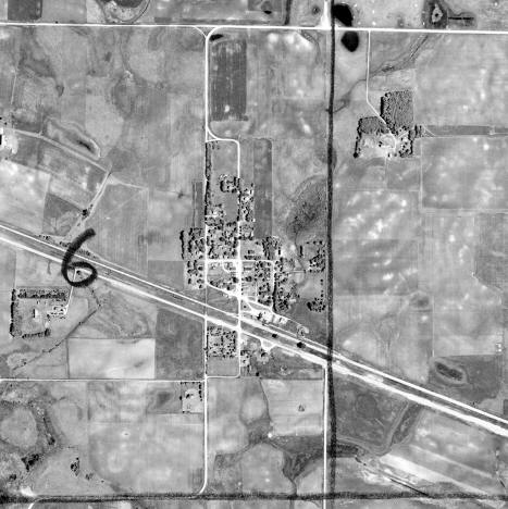Aerial map of Farwell, Minnesota, 1951