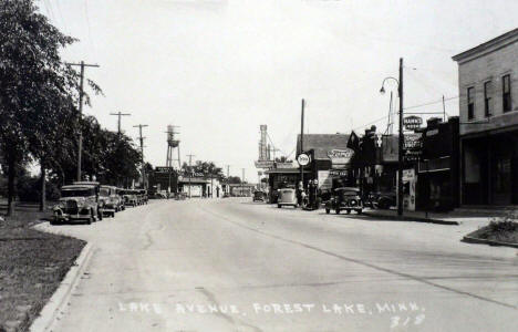 Lake Avenue, Forest Lake, Minnesota, 1930s