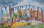 Greetings from Minnesota Postcard Reproduction