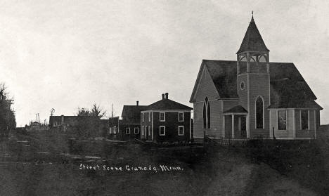 Street scene, Granada, Minnesota, 1906