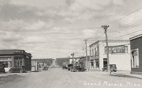 Street scene, Grand Marais, Minnesota, 1930s