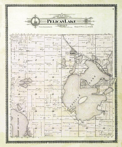 Plat map of Pelican Lake Township in Grant County, Minnesota, from 1900