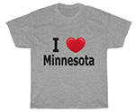 I Love Minnesota Unisex Heavy Cotton Tee