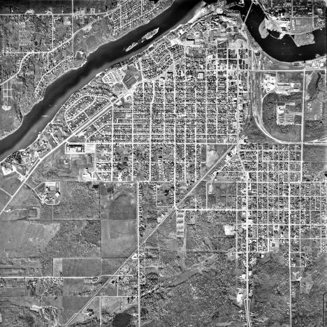  Aerial photo of International Falls, Minnesota, 1972