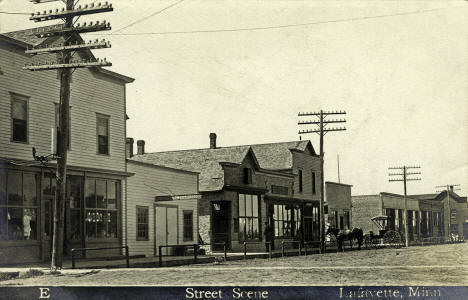 Street Scene, Lafayette, Minnesota, 1911