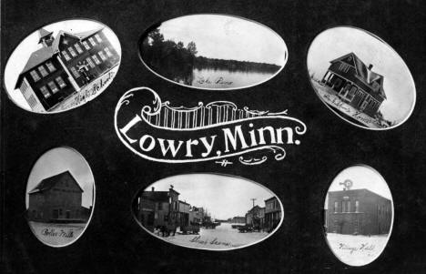 Multiple scenes, Lowry, Minnesota, 1910s