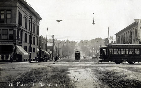 Main Street, Mankato, Minnesota, 1909