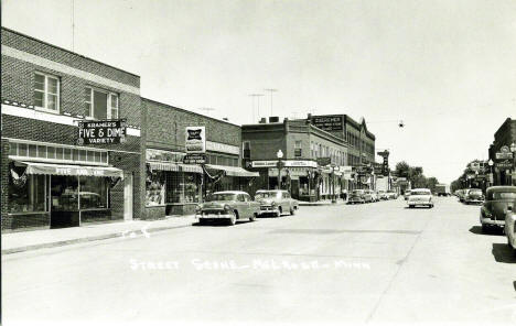 Street scene, Melrose, Minnesota, 1950s