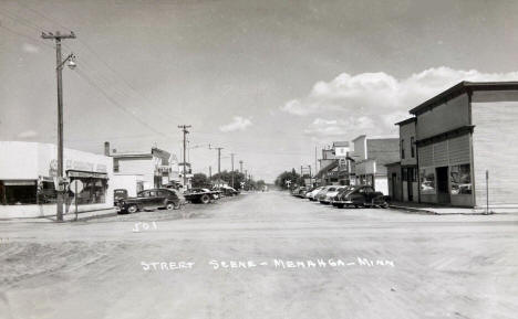 Street scene, Menahga, Minnesota, 1940s