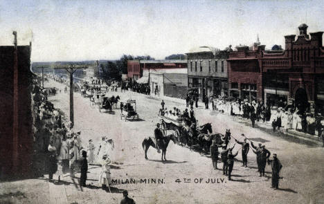 Independence Day Parade, Milan, Minnesota, 1910